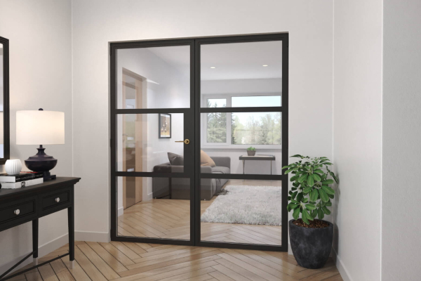 Semi unitized glass façade