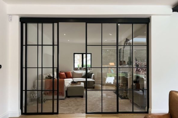 Semi unitized glass façade