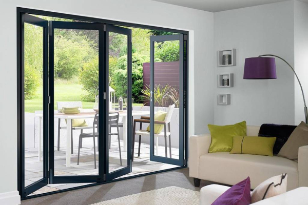Slide & Fold door fully folded to one side