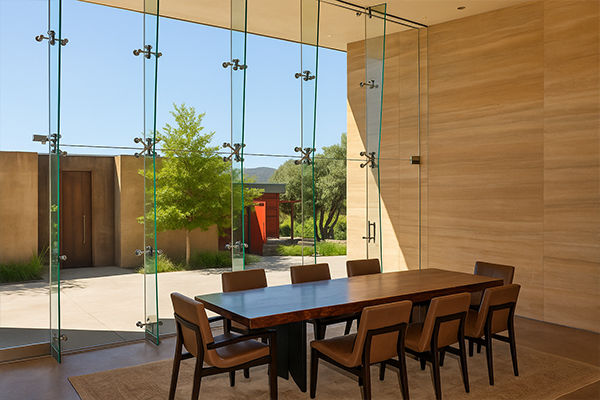 Spider fitting glass structure